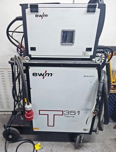 EWM Tetrix 351 + tigSpeed continuous drive 45 coldwire - Inverterschweißgerät + Drahtvorschubgerät