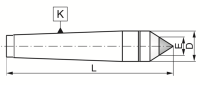 Bison 8711 - 60° feststehende Zentrierspitze mit Hartmetalleinsatz