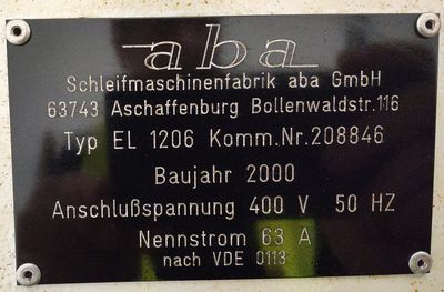 ABA Ecoline 1006 - Flach- & Profilschleifmaschine