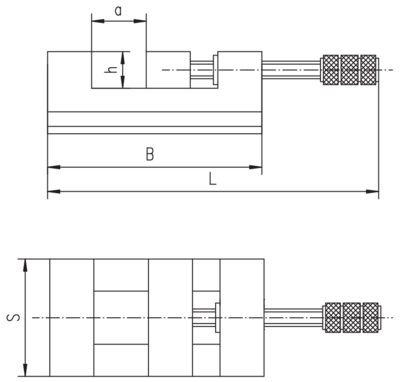 Bison 6553 - Werkzeugmacher- & Prüfschraubstock mit prismatischer Backe