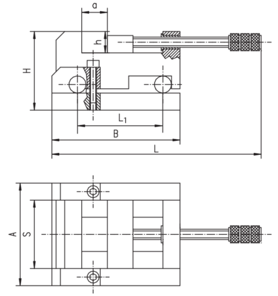 Bison 6554 - Werkzeugmacher- & Prüfschraubstock mit beweglicher Querachse