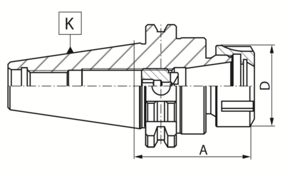 Bison 7617 AD - ER-Spannzangenfutter zur Aufnahme von Werkzeugen mit Zylinderschaft