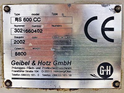 Geibel & Hotz RS 600 CC - CNC-Rundschleifmaschine
