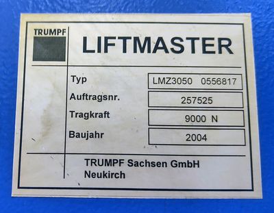 Trumpf Trumatic L3050 - Laserschneidmaschine