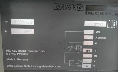 DMG DMU 60T - CNC-Universalfräsmaschine