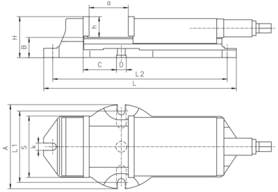 Bison 6910 - Maschinenschraubstock mit prismatischer Backenführung