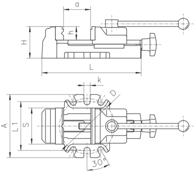 Bison 6542 - Maschinenschraubstock mit Schnellverstellung